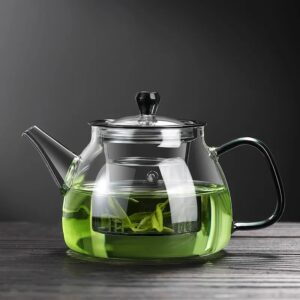 Thickened glass small teapot, high temperature and heat-resistant brewing teapot, large capacity for household use